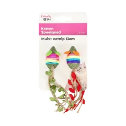 Friendly Pet Kattenspeeltjes<Kattenspeeltje muis+catnip 13cm 2st FP