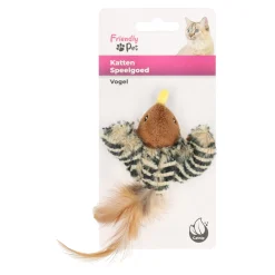 Friendly Pet Kattenspeeltjes<Kattenspeeltje Zinga vogel bruin 10x13x4,5cm FP
