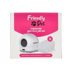 Friendly Pet Kattenbak|Kattenverzorging<Kattentoilet geurverwijderaar 3st.