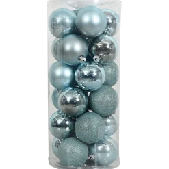 O'malley Kerstballen<Kerstbal 4cm mix koker 24st iceblue