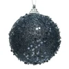 Decoris Kerstballen<Kerstbal foam blauw 8 cm