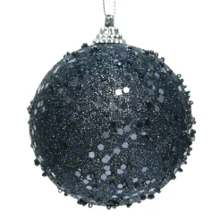Decoris Kerstballen<Kerstbal foam blauw 8 cm