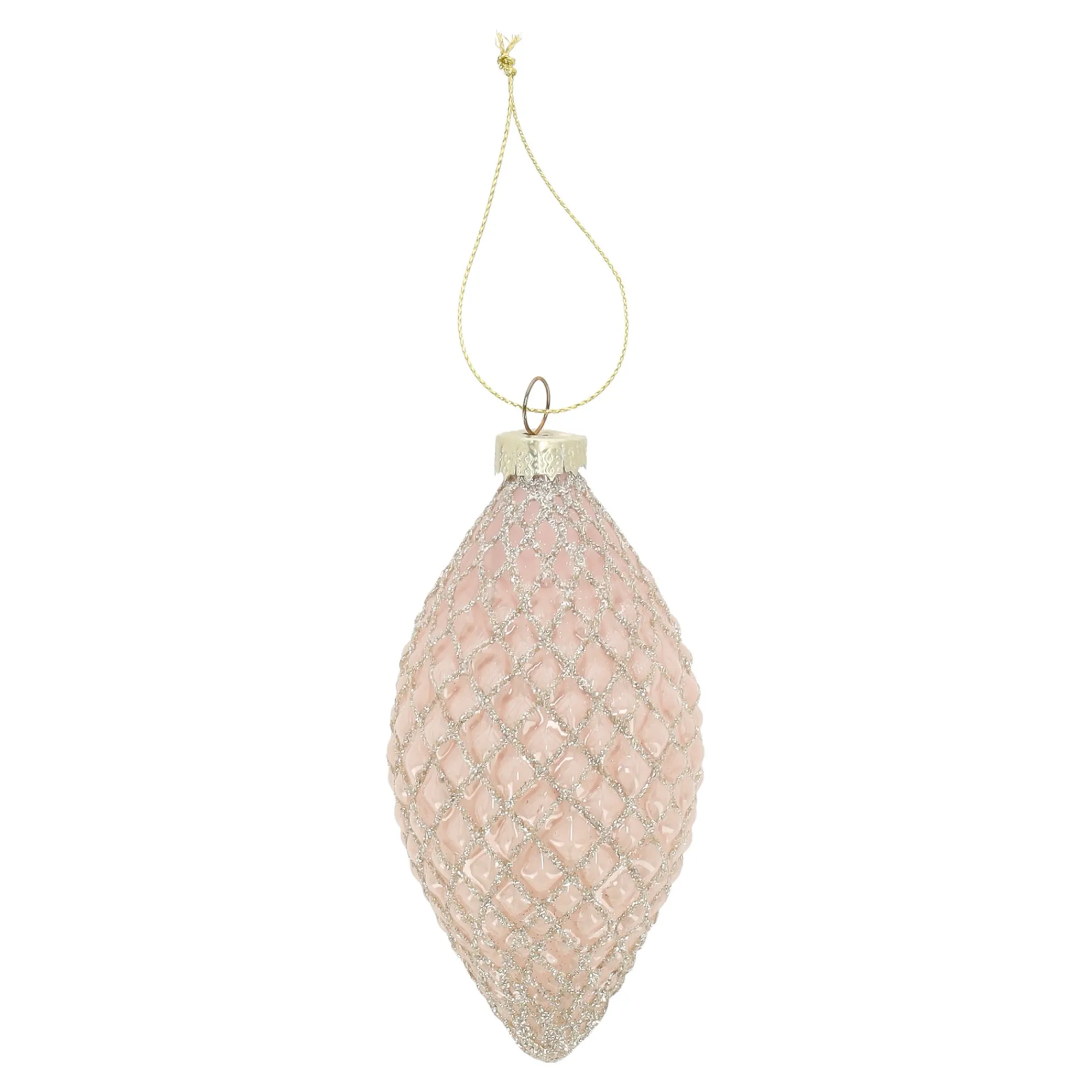 Mica Decorations Kerstballen<Kerstbal glas champagne 9 cm