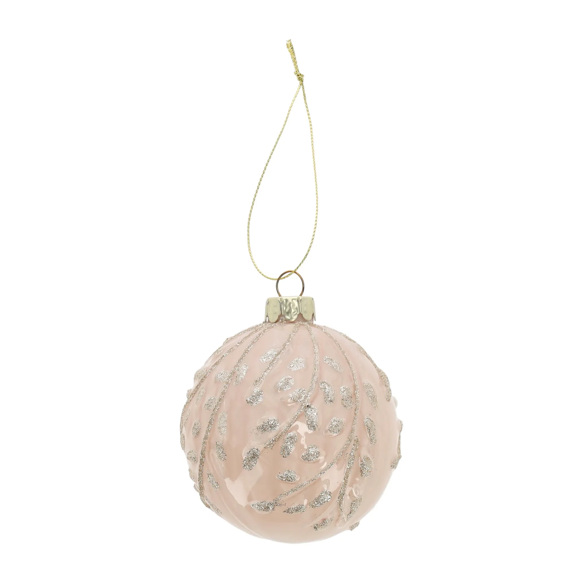 Mica Decorations Kerstballen<Kerstbal glas champagne 9 cm