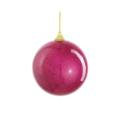 Mica Decorations Kerstballen<Kerstbal onbreekbaar fuchsia 10cm