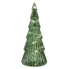 O'malley Kerstdecoratie<Kerstboom groen glas 21 cm met LED-lampjes