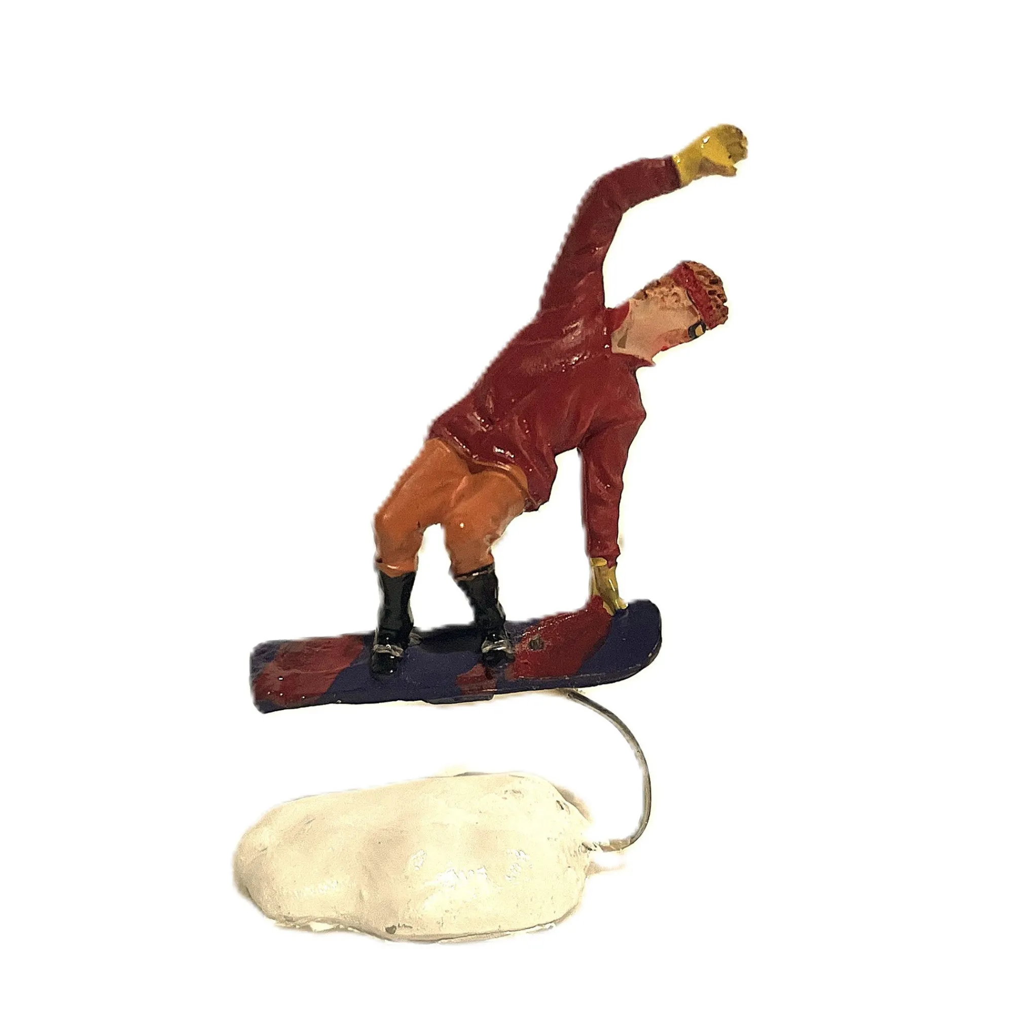 Kerstdorp<Kerstdorp snowboarder rood