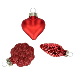 O'malley Kerstballen|Kerstdecoratie<Kersthanger mix 12st. rood