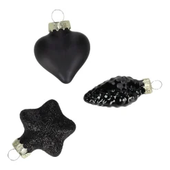 O'malley Kerstballen|Kerstdecoratie<Kersthanger mix 12st. zwart