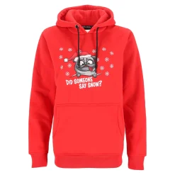 Kerstkleding<Kerst hoodie pug S