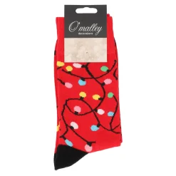 O'malley Kerstkleding<Kerstsok lampjes rood 39-43