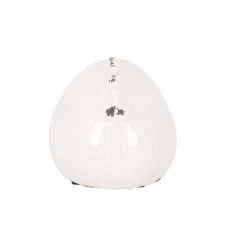 Pasen|Woondecoratie<Kip keramiek 14 cm antiek wit