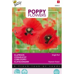 Buzzy Moestuin<Klaproos Rhoeas rood