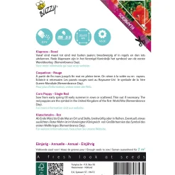 Buzzy Moestuin<Klaproos Rhoeas rood