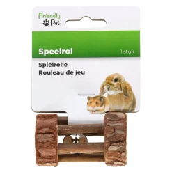 Friendly Pet Knaagdier Speelgoed<Knaagdier rol+bel natuur 7cm
