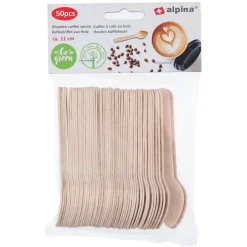 Alpina Koken & Tafelen<koffielepel hout 11cm 50st