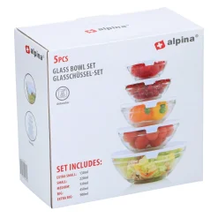 Alpina Opbergen<Kommenset glas 10st. met deksel