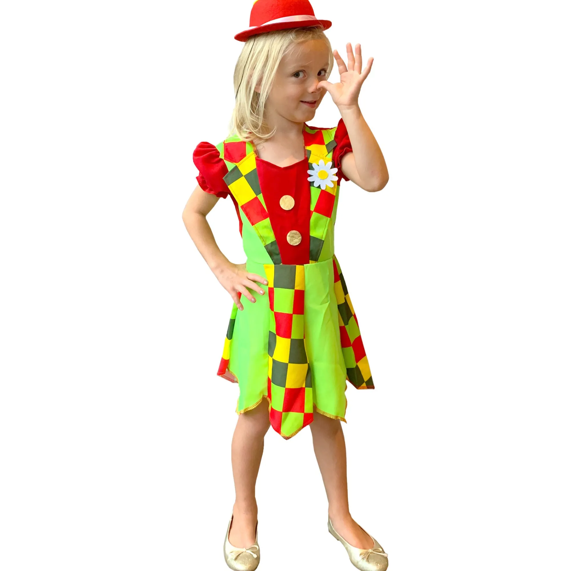 Van Cranenbroek Kinderkostuums<Kostuum clown neon groen 152