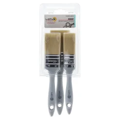 Lotus Verfspullen<Kwast plat 3-delige set 30-40-50 mm waterbasis