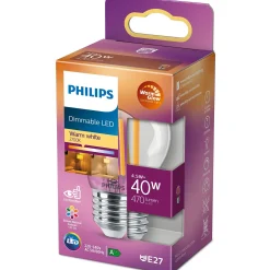 Philips Binnenverlichting<Lamp LED bol deco dimbaar 40W E27