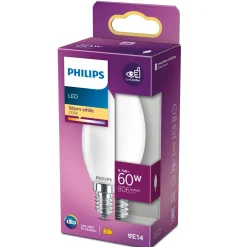 Philips Binnenverlichting<Lamp LED kaars mat 60W E14