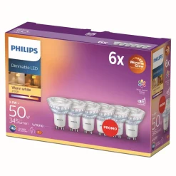 Philips Binnenverlichting<Lamp LED spot 50W GU10 6st.