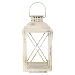 O'malley Woondecoratie<Lantaarn antiek wit 39 cm