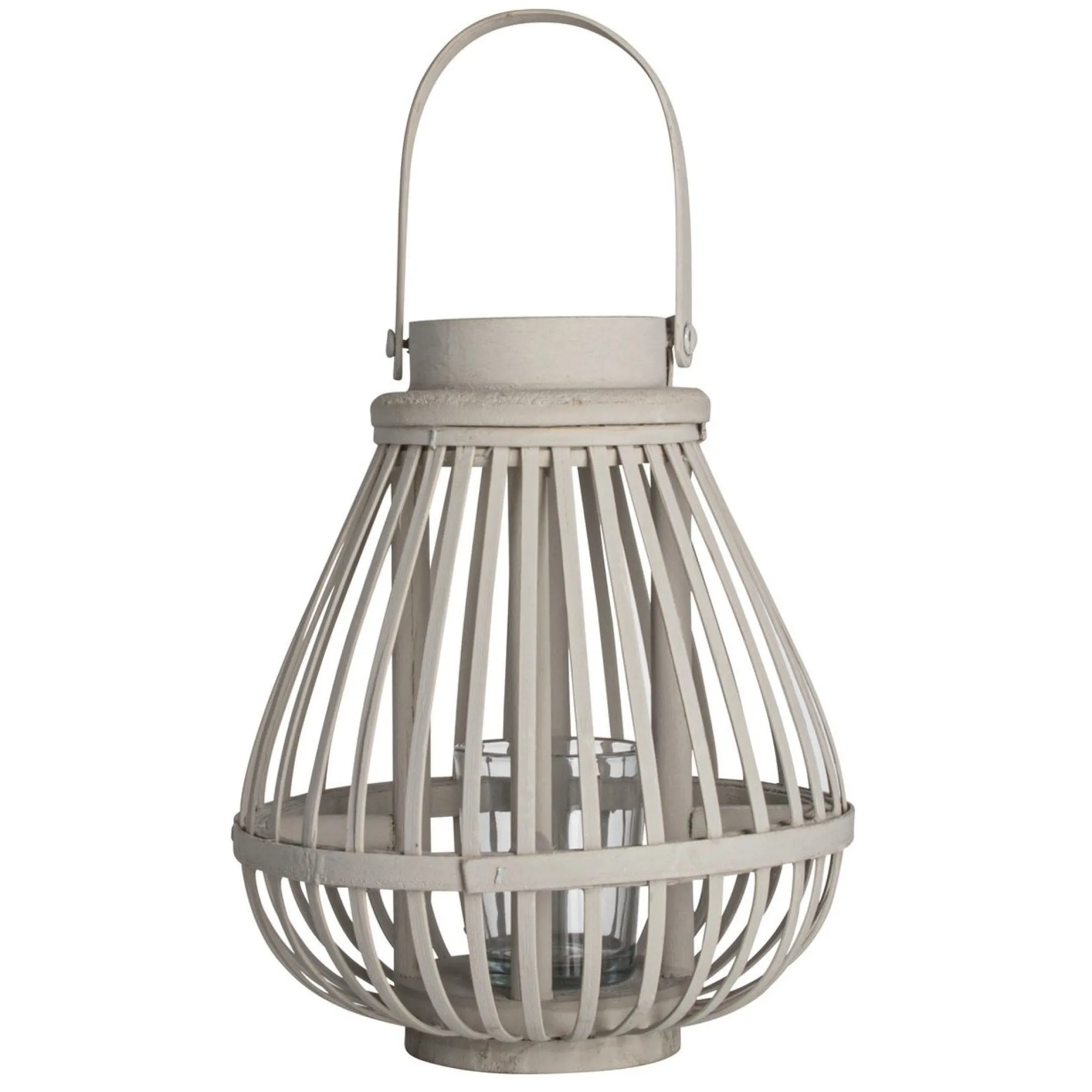 Gusta Woondecoratie<Lantaarn bamboe 22 cm Taupe