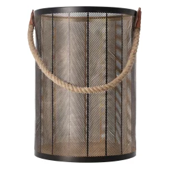 O'malley Woondecoratie<Lantaarn Garlan zwart goud 25 x 35 cm