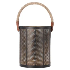 O'malley Woondecoratie<Lantaarn Garlan zwart goud 15 x 20 cm