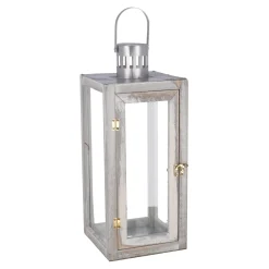 Mega Collections Woondecoratie<Lantaarn Lorenzo grey 44 cm