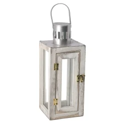 Mega Collections Woondecoratie<Lantaarn Lorenzo grey 34 cm