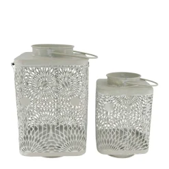 Natural Collections Woondecoratie<Lantaarn metaal grijs 19 x 19 x 33 cm