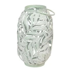 Deco Finder AG Woondecoratie<Lantaarn metaal groen blad 41 cm