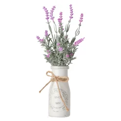 Everlands Kunstplanten En Kunstbloemen<Lavendel in pot 32 cm - 2 assorti