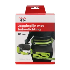 Friendly Pet Hondenriem<Looplijn + heupriem LED geel 80-140cm FP
