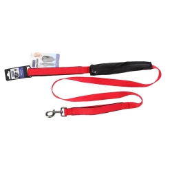 Friendly Pet Hondenriem<Looplijn met opbergzak rood 25mm 160cm