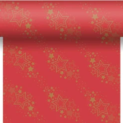 Duni Kerstdecoratie<Loper cel 40 x 480 cm 3-in-1 Holiday Star Red