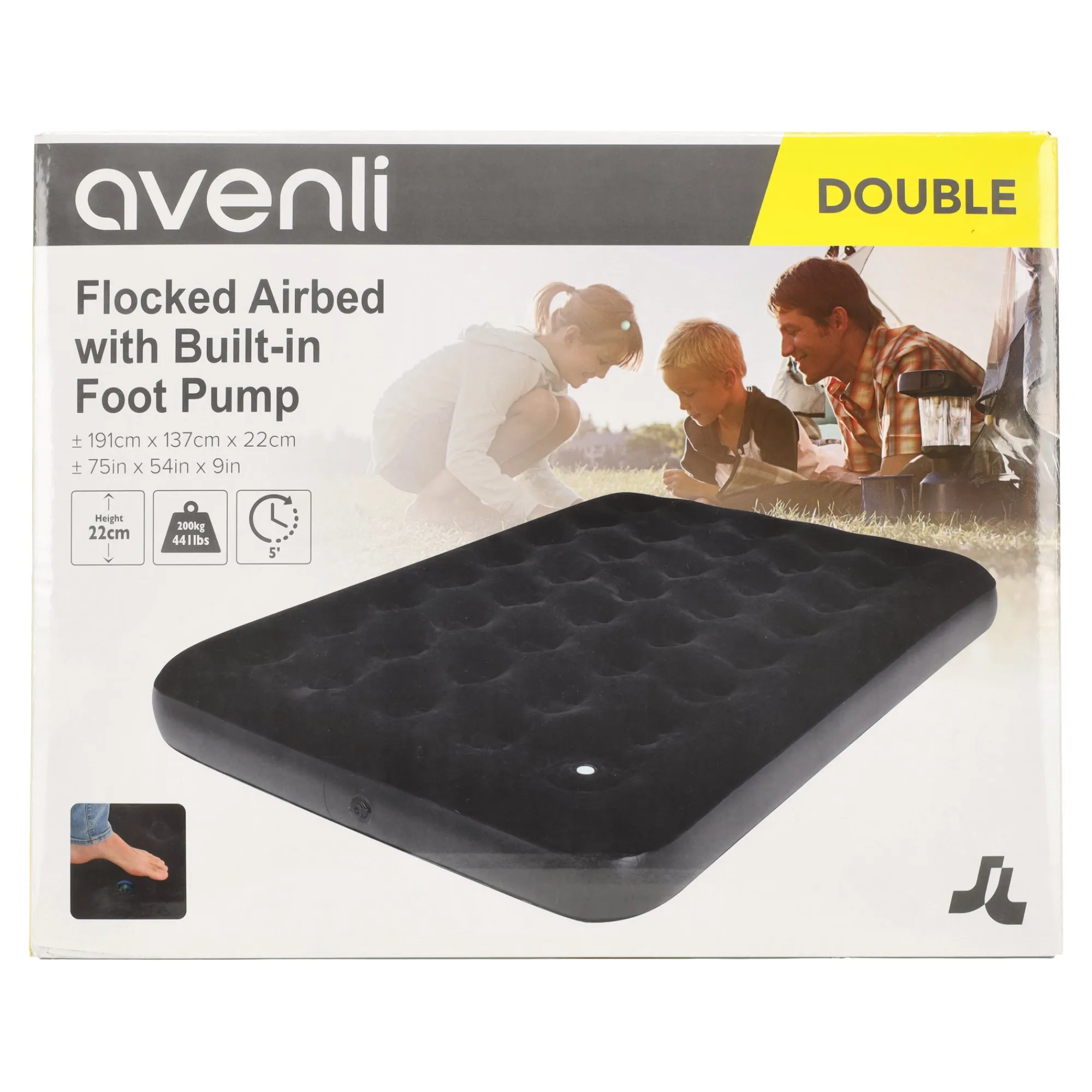 Avenli Slaapzakken En Luchtbedden<Luchtbed 2persoon met pomp 191x136x22
