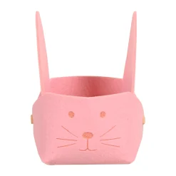 Pasen|Woondecoratie<Mand konijn 19cm roze