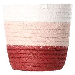 Woondecoratie<Mand Rachel rond rood 12 x 12 cm