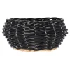O'malley Woondecoratie<Mand riet rond zwart 19 cm