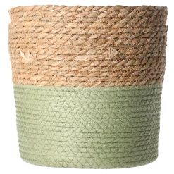 Woondecoratie<Mand rond 23 x 23 cm groen