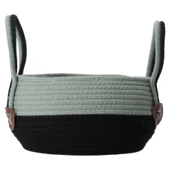 Woondecoratie<Mand Vertain 27 cm groen/zwart