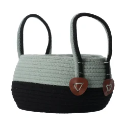 Woondecoratie<Mand Vertain 27 cm groen/zwart