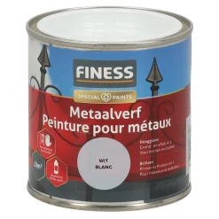 Finess Lakken<Metaalverf hoogglans wit 9010 250ml