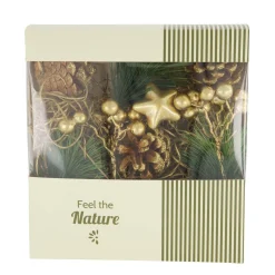 Natural Collections Kerstdecoratie<Mix natuur goud 18 x 6 x 19 cm