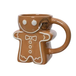 Decoris Kerstdecoratie<Mok ginger 9 cm bruin