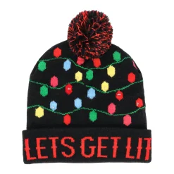 Kerstkleding<Muts Lit kerst LED volwassen