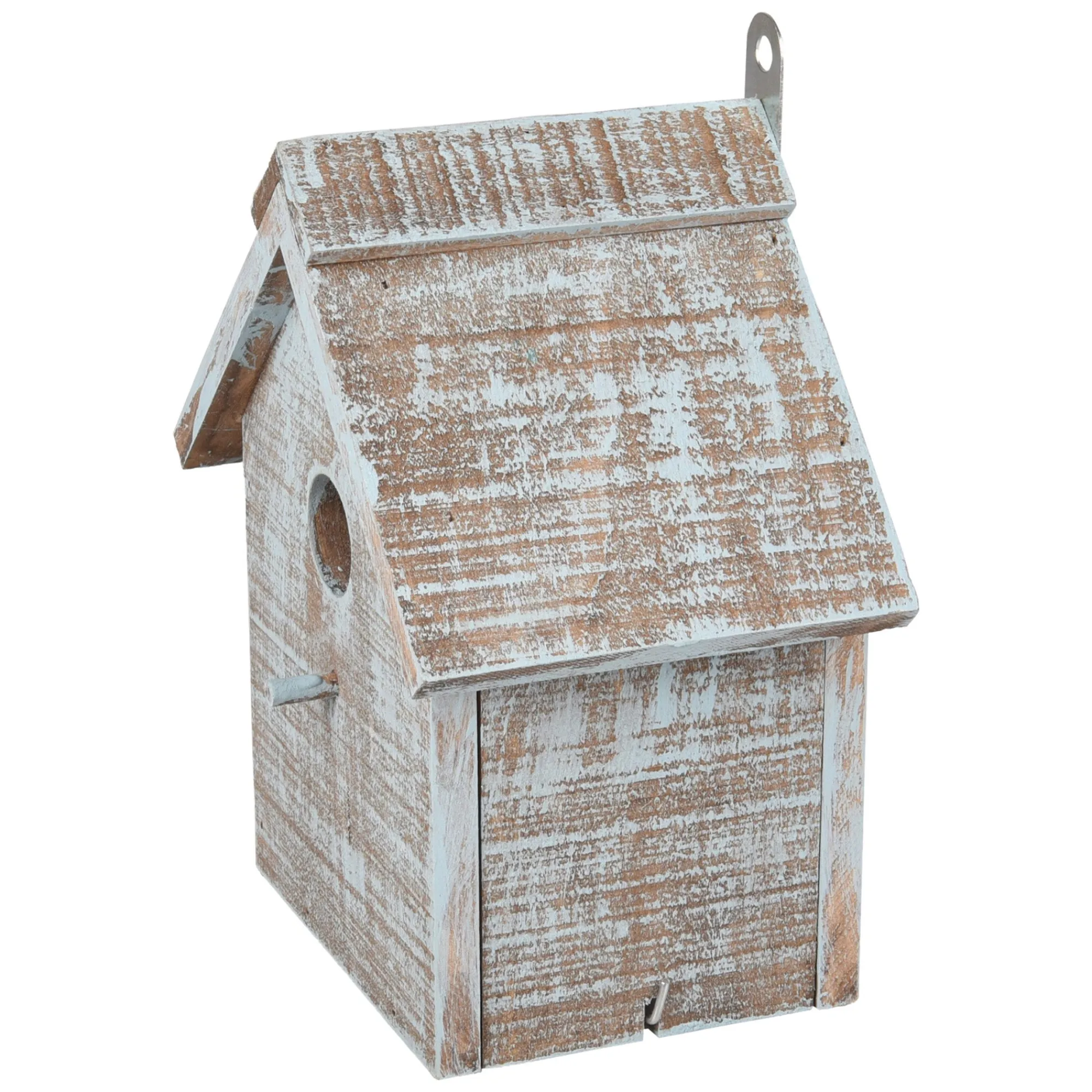 Flamingo Vogelhuisjes<Nestkast gradijs hout blauw-bruin